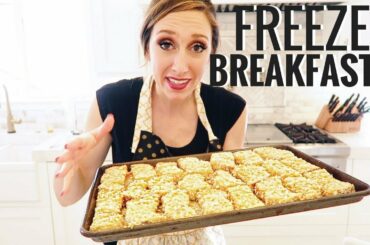 Make-ahead FREEZER breakfasts! French toast sticks, egg muffins, buttermilk syrup
