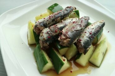 FRESH CUCUMBER SARDINE SALAD - HEALTHY LOW CARB KETO RECIPE
