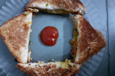 Veg sandwich recipe | easy bread sandwich |quick sandwich recipe |simple bread sandwich|snack recipe