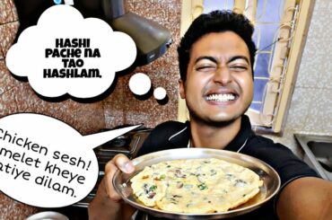 Home made fluffy omelet - Low fat moderate protein meal