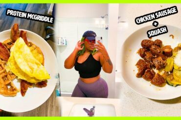 WHAT I EAT IN A DAY | Easy Healthy Meal Ideas for Lazy People | Protein Waffle McGriddle