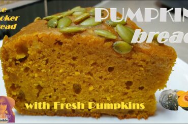 EASY RICE COOKER CAKE RECIPES:  Pumpkin Bread Recipe with Fresh Pumpkin