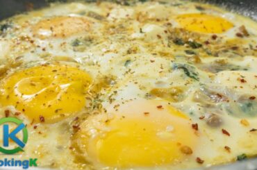 Spinach With Egg - Delicious & Healthy Breakfast Recipe by KooKingK