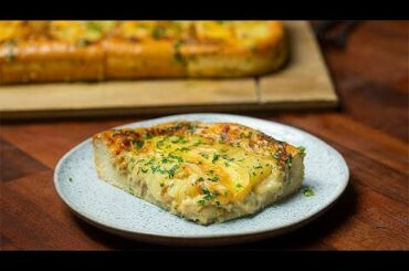 Sheet Pan Tartiflette Stuffed Garlic Bread Recipe