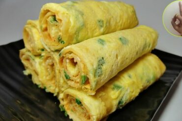 Soft and Healthy Breakfast | Spring Onion - Egg Recipe | सॉफ्ट अंडा रोल रेसीपी | पौष्टिक नाश्ता