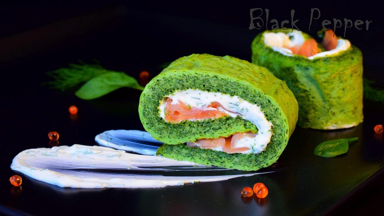 Salmon Spinach Roll Recipe | Black Pepper Chef Salmon Spinach Roll Recipe | Black Pepper Chef
