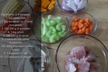 Easy and healthy recipes ~ Pumpkin ABC chicken soup