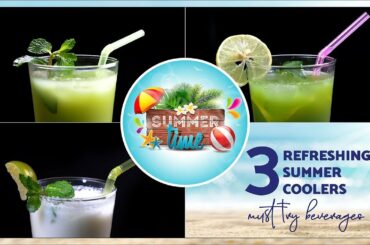 3 Refreshing Drinks For Summer | Summer Cooler Recipe | Healthy Juice Recipes | Simple Juice Recipe