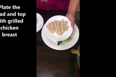 Healthy salad and creative plating