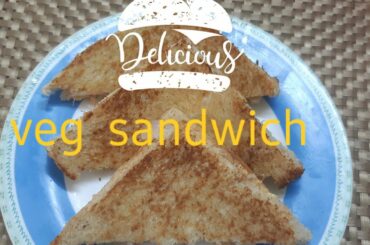 Veg sandwich # simple n easy breakfast for veggies lovers sandwich stuffed with vegetables