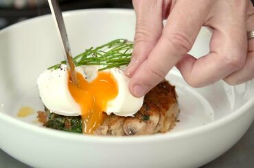 Healthy Breakfast Hash with lightly Poached Eggs