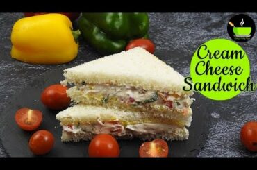 Cream Cheese Sandwich | Sandwich Recipe | Instant Snacks Recipes | No Fire Cooking Recipe