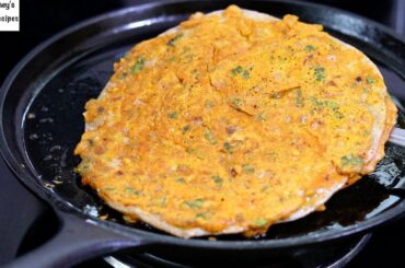 High Protein Breakfast - Eggless (Egg) Paratha - Vegetarian Egg Roti - Weight Loss  | Skinny Recipes