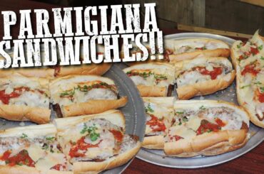 Parmigiana Sandwiches Challenge w/ Chicken, Meatballs, Mushrooms, and Eggplant!!