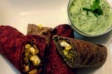 Colorful nutritious, healthy veg tortilla wraps for kids lunch | Full of Protein, Iron and vitamins