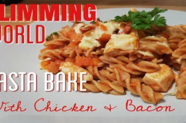 Slimming World Recipes Chicken and Bacon Pasta Bake Recipe. Low Calorie, quick and easy, healthy.