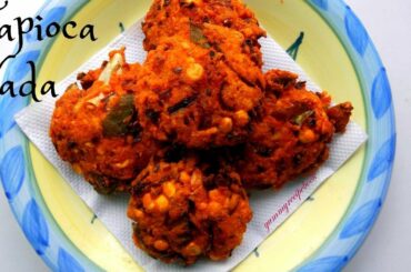 MaravalliKizhangu Masala Vadai recipe in tami|Tapioca Vada recipe|Healthy Snack recipes Indian