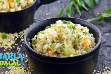 Broken Wheat Upma (Healthy Breakfast) by Tarla Dalal