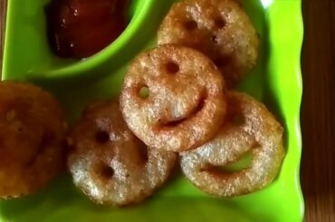 Potato simley|kids snack recipe|easy and simple potato simley recipe|Girija Aarthi's Kitchen