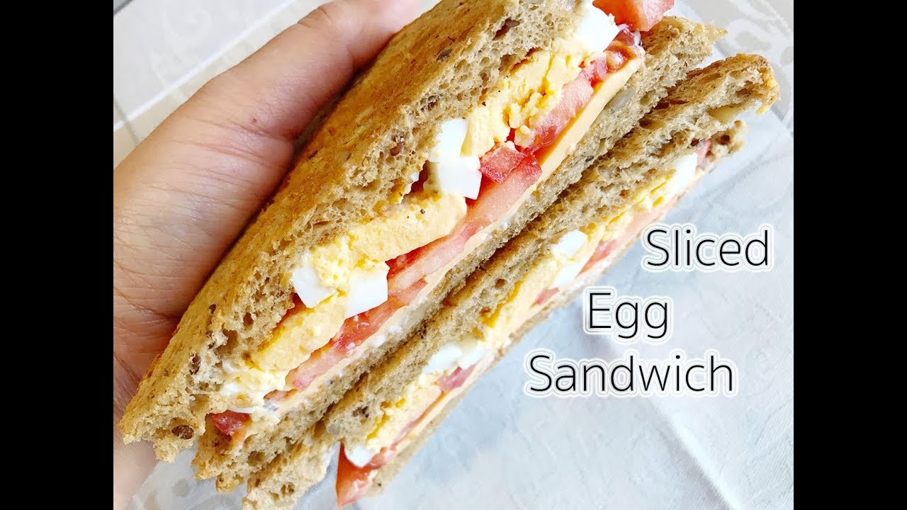 Sliced Egg Sandwich with Tomato : Breakfast Recipes Sliced Egg Sandwich with Tomato : Breakfast Recipes