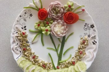 Very Beautiful Easy Salad Decoration Idea By Anju's Creative Corner