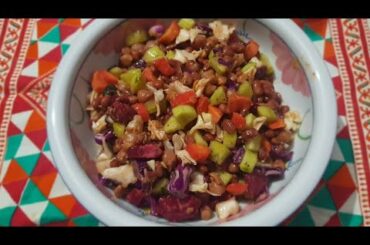 Healthy salad recipe with salad dressing cook with Easy Peasy Recipes