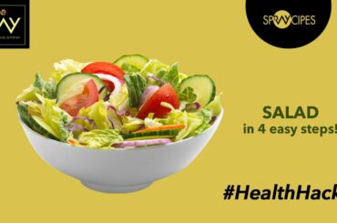 Healthy Salad Recipe in Less Oil with Ray Cooking Spray #HealthHacks