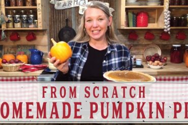 HOMEMADE PUMPKIN PIE RECIPE - COMPLETELY FROM SCRATCH!
