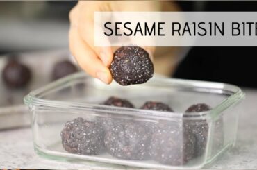 Sesame Raisin Bites | Easy Vegan Snacks