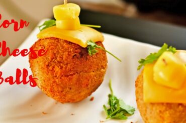 Cheese Corn Ball | Quick Easy To Make Party Appetizer Recipe | Easy Starter Recipe |  Cheese Balls