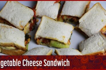 Vegetable Cheese Sandwich / वेजिटेबल चिस सेन्डवीच/ Healthy Food / Oven Recipe / DipasKitchen