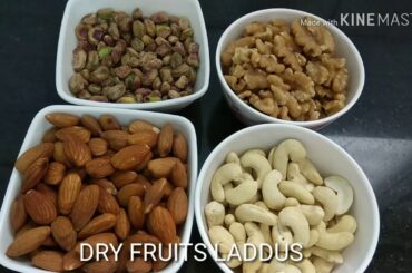 Dry fruits laddus l healthy recipes with dry fruits l in telugu with english subtitles