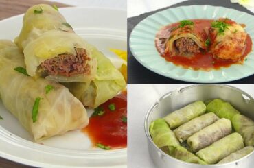 Stuffed Cabbage Rolls / Polish Gołąbki Recipe by Tiffin Box - Steamed cabbage rolls with Minced Meat