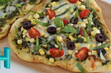 How to Make Flatbread Pizza |  Hilah Cooking