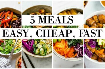 5 MINUTE MEAL IDEAS | VEGAN, CHEAP, EASY