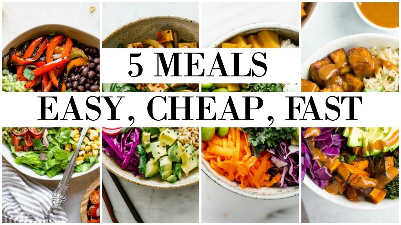 5 MINUTE MEAL IDEAS | VEGAN, CHEAP, EASY 5 MINUTE MEAL IDEAS | VEGAN, CHEAP, EASY