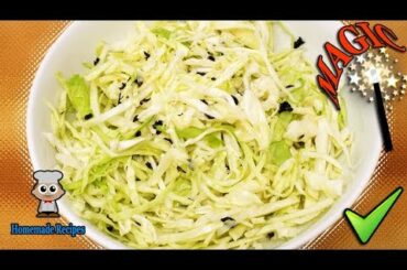 Delicious! Cabbage salad with mint, malfouf salad recipe to make Lebanese cabbage salad with garlic!