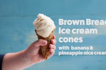 How to Make Healthy Brown Bread Ice Cream Cones with Ice cream - Baby Led Feeding