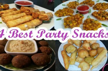 4 Best Party Snacks (4 चटपटे स्नैक्स) Recipes with English Subtitles I My Kitchen Food