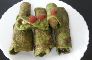 Healthy Breakfast Recipe / Healthy Tifin recipe  साबूत मून्ग और पालक का हेल्दी नाश्ता