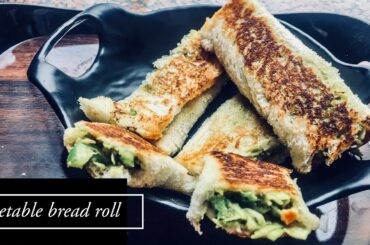 Quick and tasty breakfast recipe|| vegetable bread roll|| stuffing recipe for sandwiches
