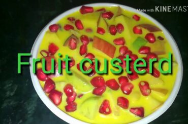 fruit Custerd recipe, how to make custerd ,Healthy dessert recipe