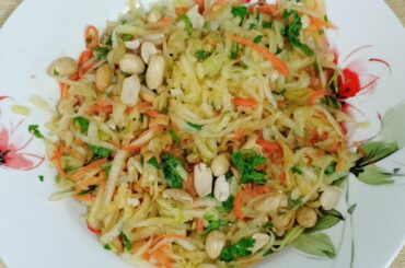 Thai green papaya salad | Som Tum | Healthy salad recipe | Homemade