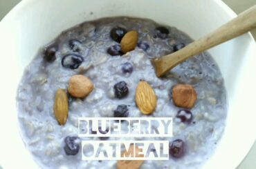 Healthy bluebery oatmeal recipe - 399 calories