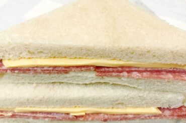 Salami and Cheese Sandwich Recipe แซนวิช