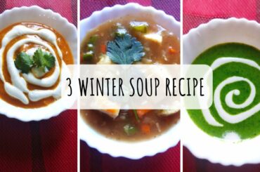 3 Easy & Healthy Soup Recipe For Winter | Vegan Soup Recipe | Indian Veg Soup | Tipsify Sangita