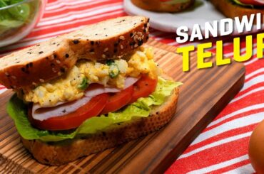 Resipi Sandwic Telur | Egg & Chicken Ham Sandwich Recipe | Seismik Makan