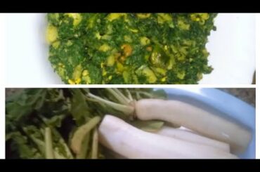 Moli aur palak ki bhujya !! Winter vegetable recipe !! Easy and healthy recipe