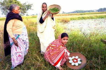 Farm Fresh Thankuni EGG Curry prepared by our Grandmother | Healthy & Unique Village Food