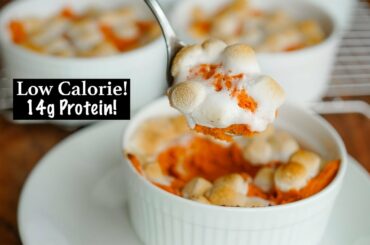 220 Calorie Protein Sweet Potato Casserole Recipe!